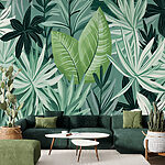 Fotomurales Hojas y plantas verdes