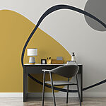 Fotomurales Formas amarillas y grises y negras