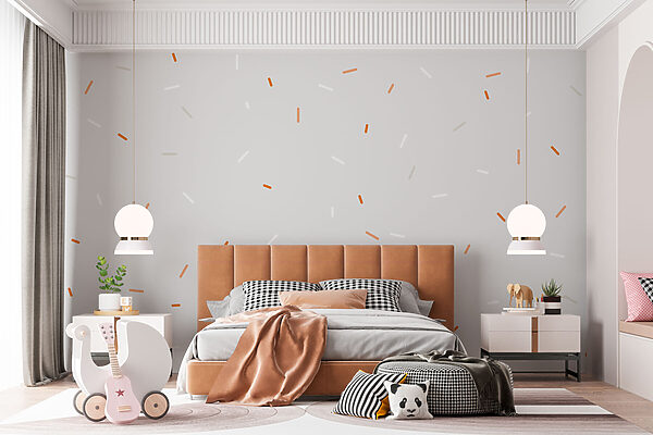 Espolvoreado blanco y naranja sobre fondo gris Fotomurales Espolvoreado blanco y naranja sobre fondo gris