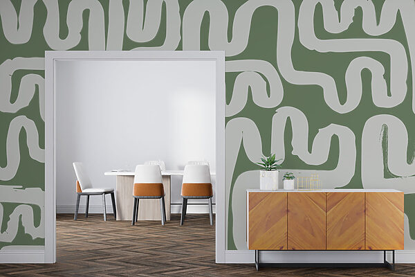 Fotomurales Laberinto con líneas blancas