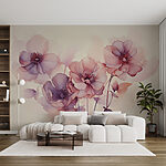 Fotomurales Flores sonrosadas en tonos sutiles