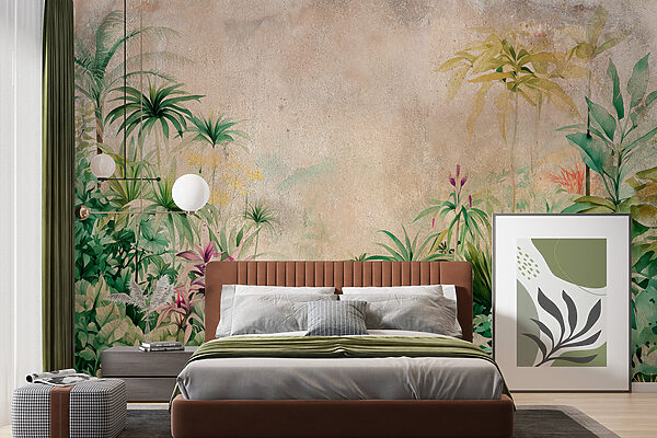 Pintura de plantas y flores Fotomurales Pintura de plantas y flores