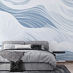 Fotomurales Ondas blancas y grises