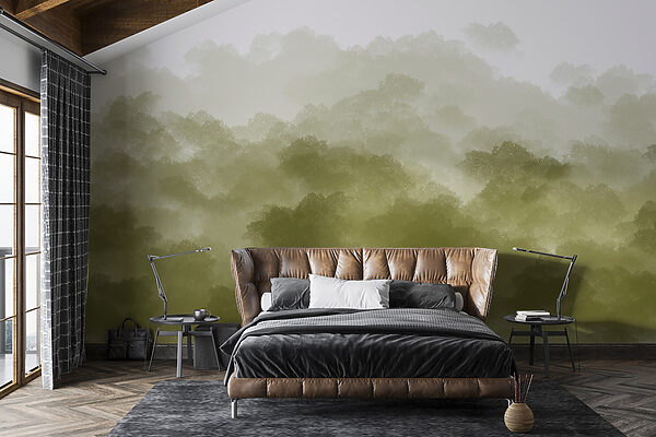 Fotomurales Fotomurales Humo verde en el aire (SKU: w01880)