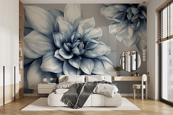 Elegantes flores en tonos suaves Fotomurales Elegantes flores en tonos suaves