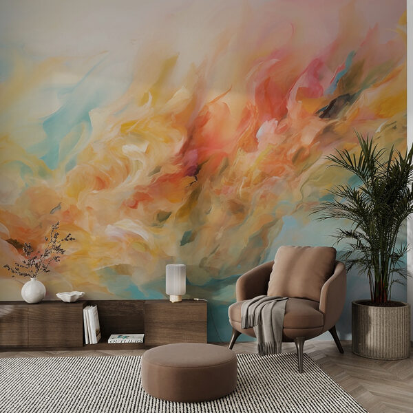 Pintura colorista de una nube de pintura Fotomurales Pintura colorista de una nube de pintura