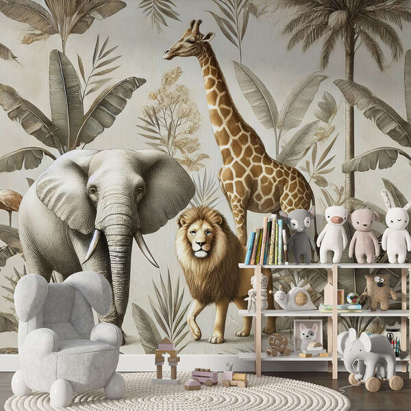 Papel pintado con animales y plantas Fotomurales Papel pintado con animales y plantas