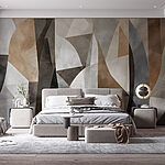 Fotomurales Pared con diferentes colores y formas