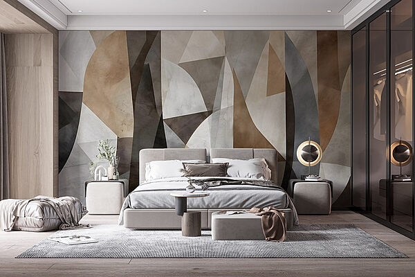 Pared con diferentes colores y formas Fotomurales Pared con diferentes colores y formas