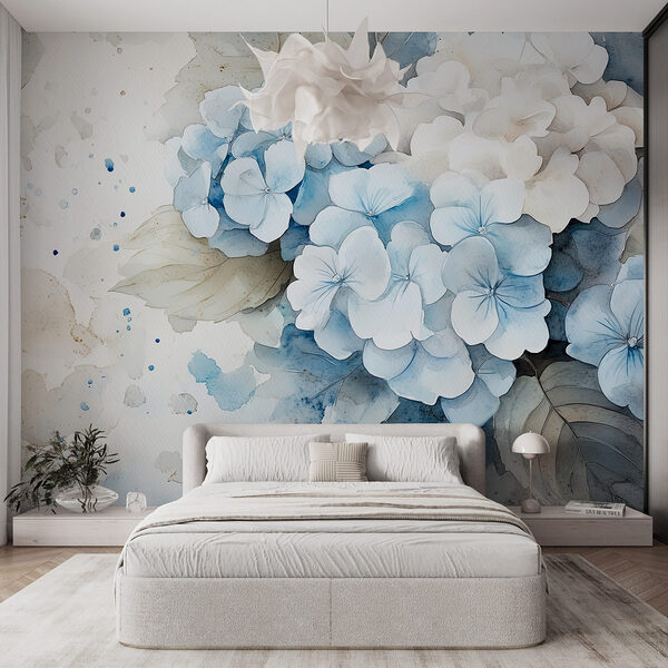 Fotomurales Fotomurales Acuarela de un ramo de flores (SKU: w02493)