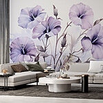 Fotomurales Pintura de flores moradas