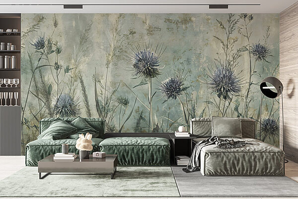 Pintura de flores y plantas Fotomurales Pintura de flores y plantas