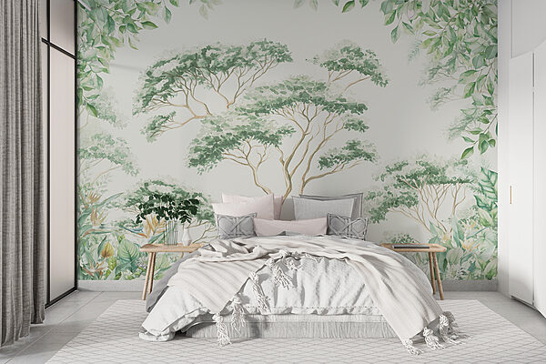 Pintura de árboles y plantas Fotomurales Pintura de árboles y plantas