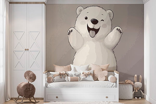 Dibujo animado de un oso polar Fotomurales Dibujo animado de un oso polar