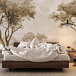 Fotomurales Grupo de árboles en un campo