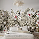 Fotomurales Flora tropical en colores suaves