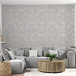 Fotomurales Papel pintado con diseños en rosa y blanco