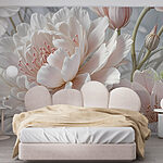 Fotomurales Delicadas flores en suaves tonos pastel