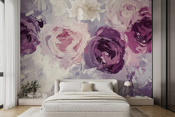 Pintura de flores sobre una superficie Fotomurales Pintura de flores sobre una superficie