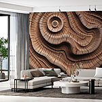 Fotomurales Talla de madera en espiral