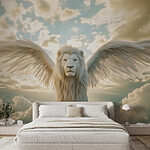Fotomurales León con alas en el cielo