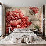 Fotomurales Flores vibrantes en tonos suaves