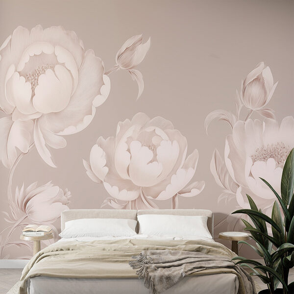 Papel pintado con flores Fotomurales Papel pintado con flores
