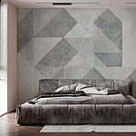 Fotomurales Azulejos grises y blancos