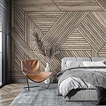 Fotomurales Suelo de madera con dibujo