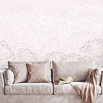 Fotomurales Estampado floral blanco y rosa