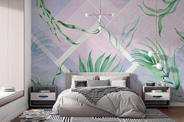 Lienzo de la naturaleza con motivos verdes Fotomurales Lienzo de la naturaleza con motivos verdes