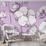 Fotomurales Diseño floral con suaves tonos pastel