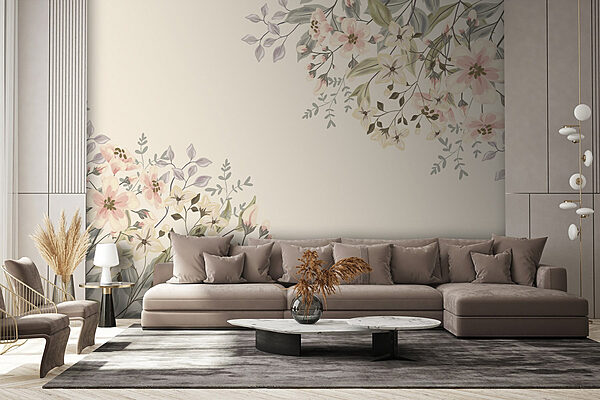 Motivo floral con flores Fotomurales Motivo floral con flores