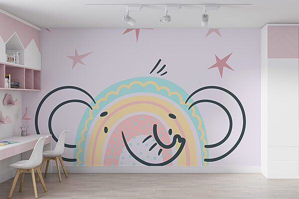 Dibujo animado de un arco iris Fotomurales Dibujo animado de un arco iris
