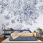 Fotomurales Elegancia floral en tonos suaves