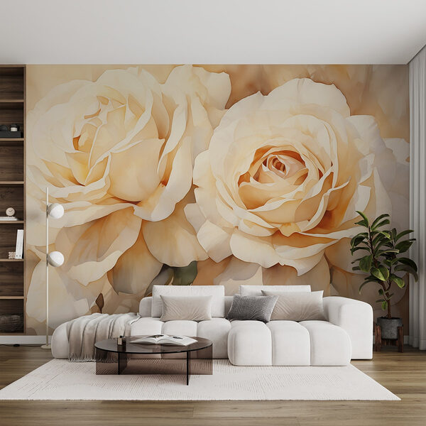 Hermosas rosas en tonos suaves Fotomurales Hermosas rosas en tonos suaves