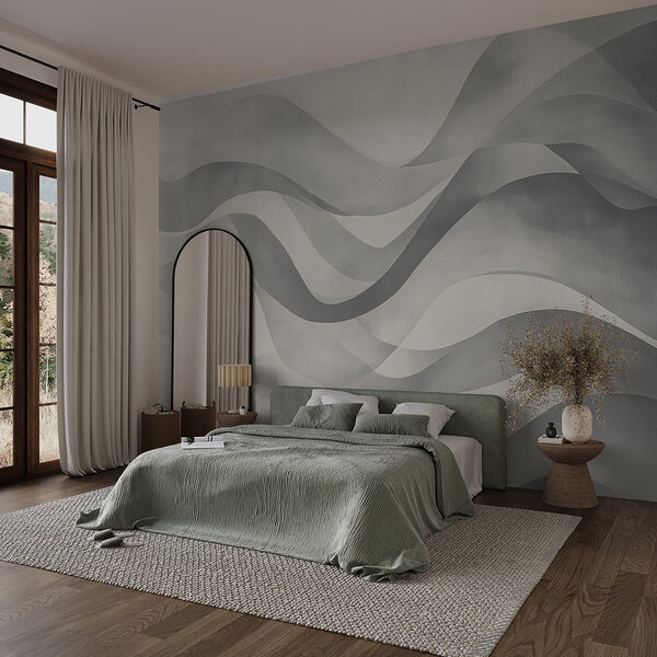 Fotomurales Fondo gris y blanco con líneas onduladas (SKU: w08564v1) Fotomurales Fotomurales Fondo gris y blanco con líneas onduladas (SKU: w08564v1)