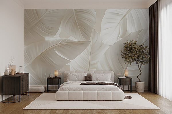 Suaves y elegantes motivos de hojas de la naturaleza Fotomurales Suaves y elegantes motivos de hojas de la naturaleza