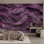 Fotomurales Olas fluidas de morado y negro