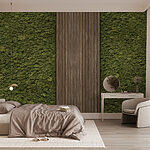 Fotomurales Tablón de madera sobre moqueta verde