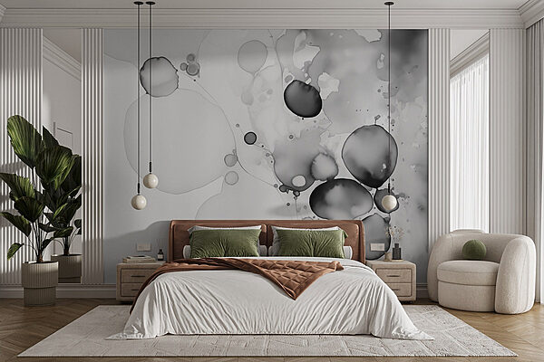 Elementos de diseño abstractos en blanco y negro Fotomurales Elementos de diseño abstractos en blanco y negro