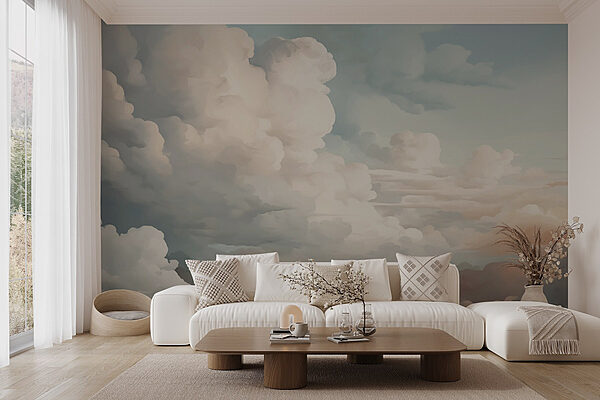 Cielo nublado con muchas nubes Fotomurales Cielo nublado con muchas nubes