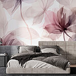 Fotomurales Suaves flores en tonos sutiles