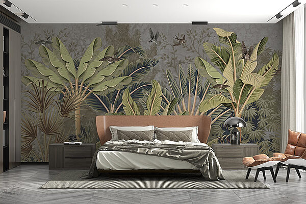 Papel pintado con un bosque tropical Fotomurales Papel pintado con un bosque tropical