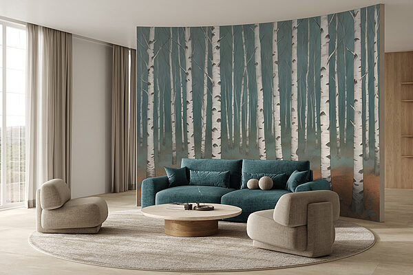 Fotomurales Grupo de árboles en un bosque