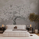 Fotomurales Árbol de flores blancas