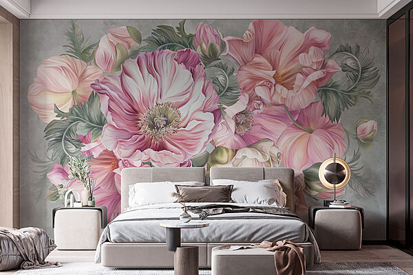 Hermosas flores en tonos suaves Fotomurales Hermosas flores en tonos suaves
