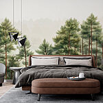 Fotomurales Grupo de árboles en un bosque