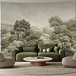 Fotomurales Paisaje con árboles y rocas