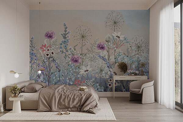 Pintura de flores y plantas Fotomurales Pintura de flores y plantas